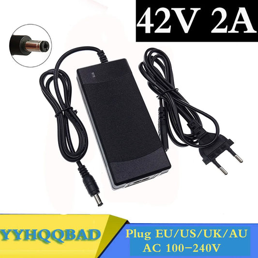 36V Lithium Battery Charger — 42V 2A Output, Universal 100-240V Input