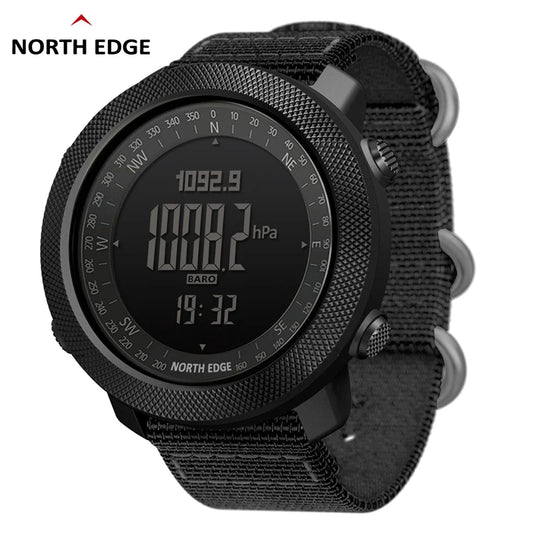 NORTH EDGE Men's Digital Sport Watch — Altimeter, Barometer, Compass, 50M Waterproof