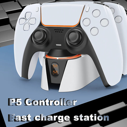 PS5 Controller Charging Station — Fast 5V/2A DualSense Charger with Breathing LED Light for PlayStation 5