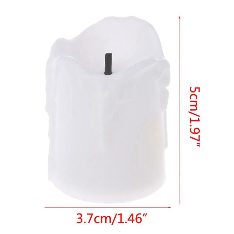 LED Flameless Simulation Candle — Battery Operated, Home & Wedding Decoration (Pack of 6/12)