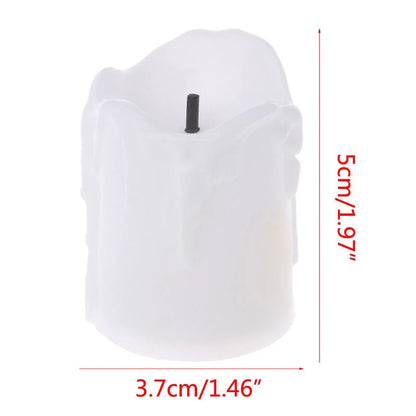 LED Flameless Simulation Candle — Battery Operated, Home & Wedding Decoration (Pack of 6/12)