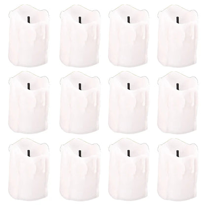 LED Flameless Simulation Candle — Battery Operated, Home & Wedding Decoration (Pack of 6/12)