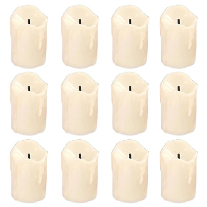 LED Flameless Simulation Candle — Battery Operated, Home & Wedding Decoration (Pack of 6/12)