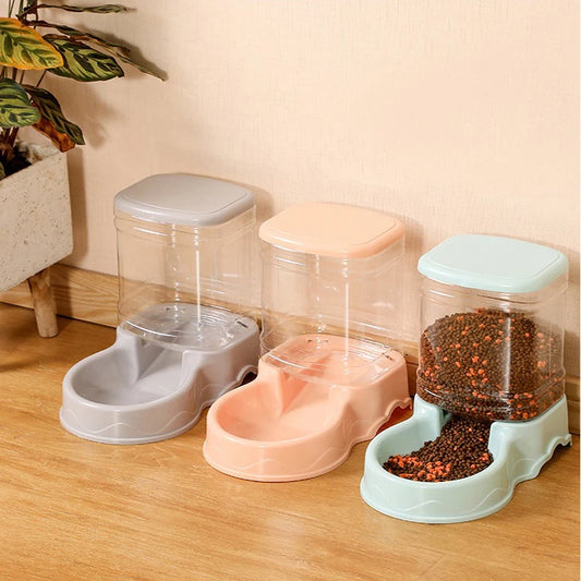 Automatic Pet Feeder & Water Fountain — Large Capacity Food & Water Dispenser for Cats & Dogs